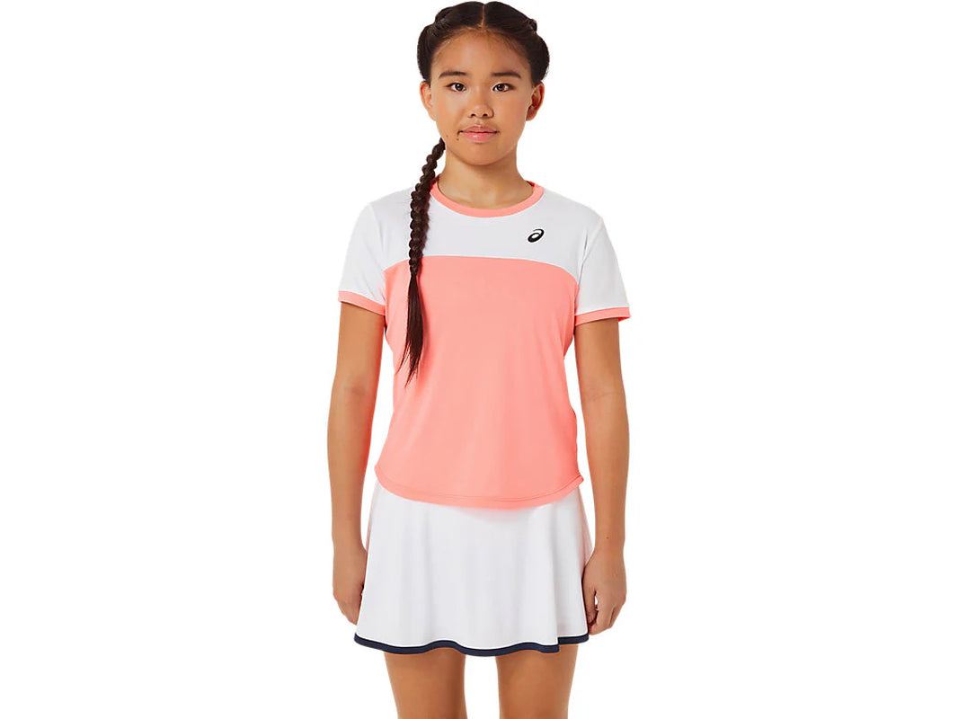 TENNIS SS TOP GUAVA/BRILLIANT WHITE GIRL