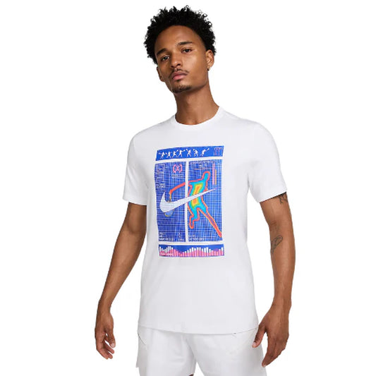 COURT DRI-FIT TENNIS T-SHIRT WHITE MAN