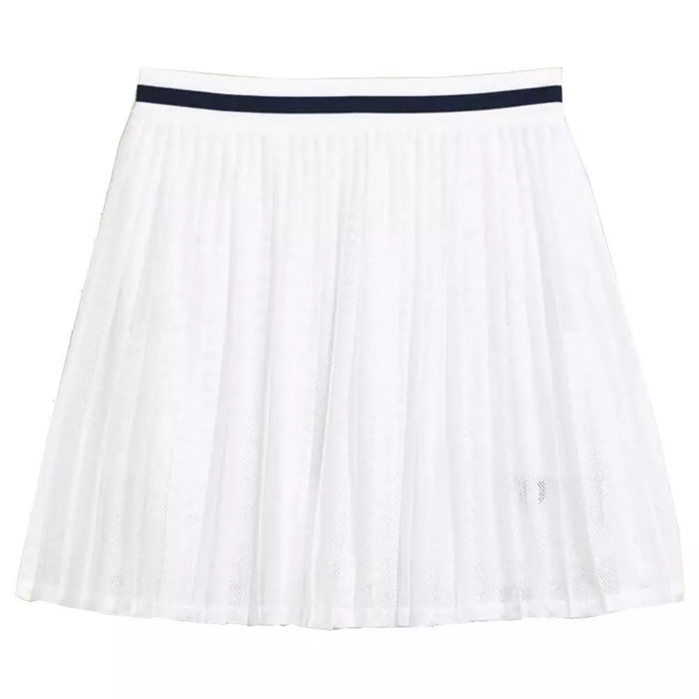 TEAM PLEATED SKIRT WHITE WOMAN